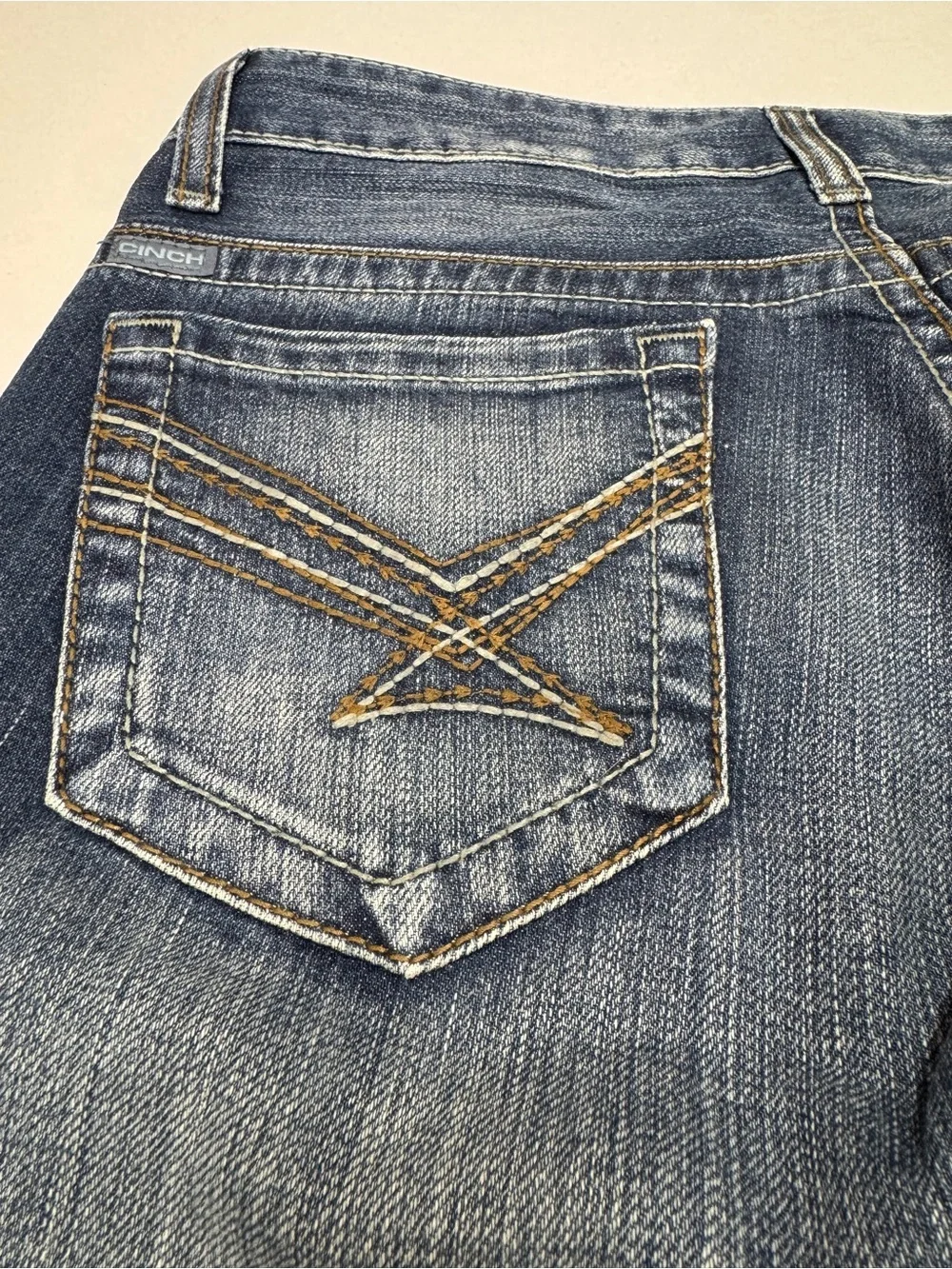 Cinch Ada Relaxed Lightly Distressed Bootcut Denim Jeans - Picture 5 of 12